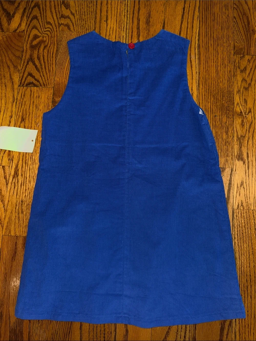 Pears & Bears girls curdoroy royal blue shift dress front pockets size 8 NWT